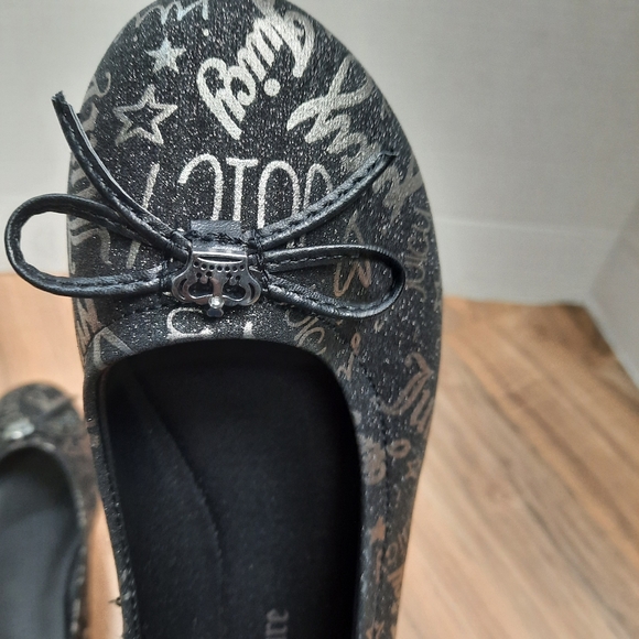 Juicy Couture Size 3 Van Ness Black Ballet Shoe - Picture 5 of 9
